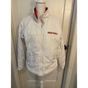 Ohio State Buckeyes Jacket Womens Size Large Columbia Puffer OSU Full Zip